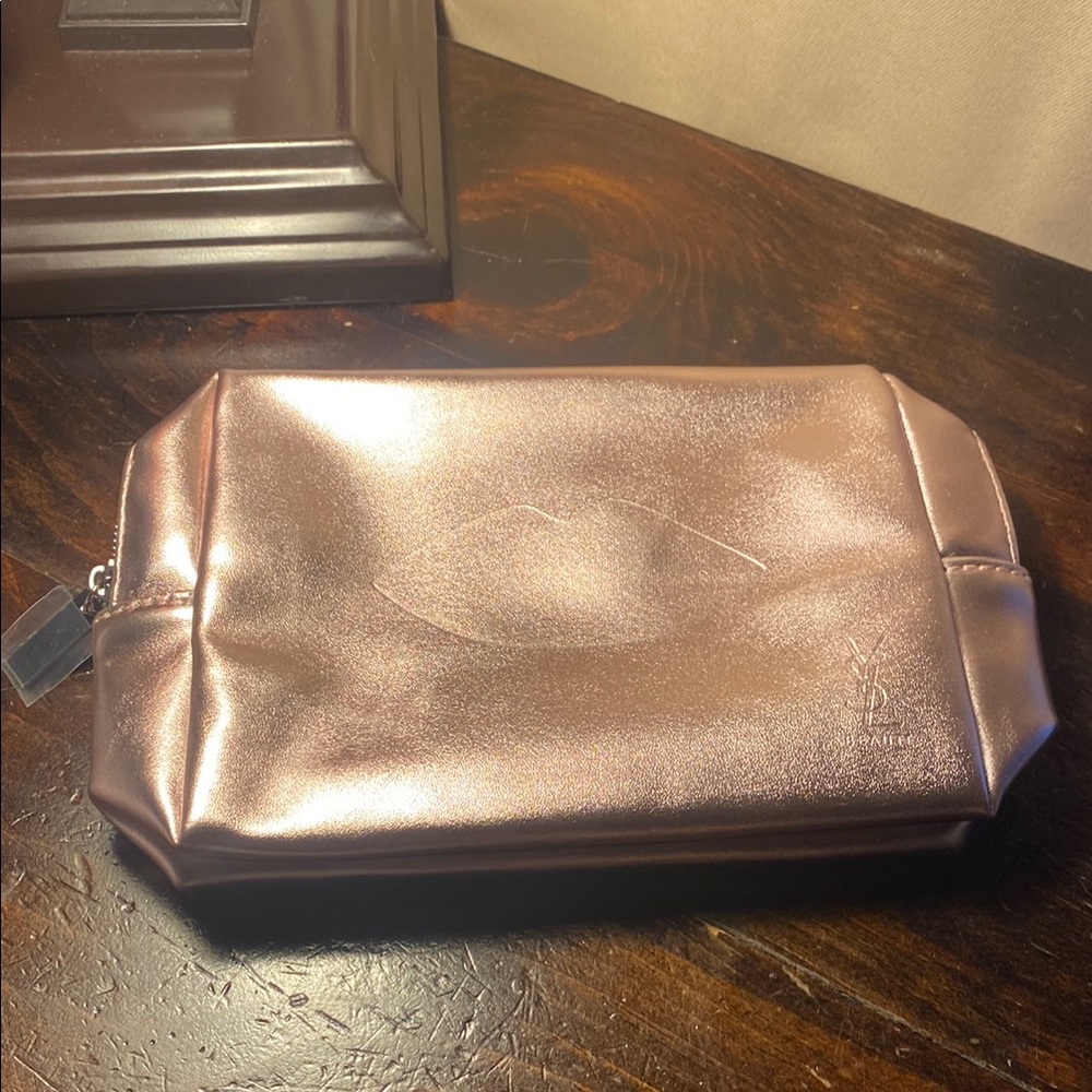 YSL Metallic Pink Beaute Bag